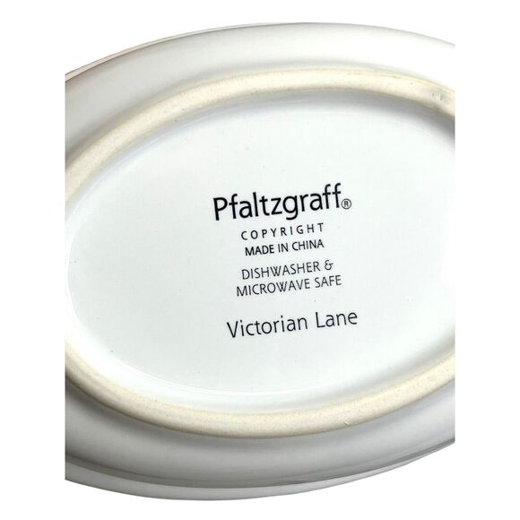 Pfaltzgraff Victorian Lane Gravy Boat w/ Stand & Ladle 3-Pc Set New in Box - Picture 5 of 7